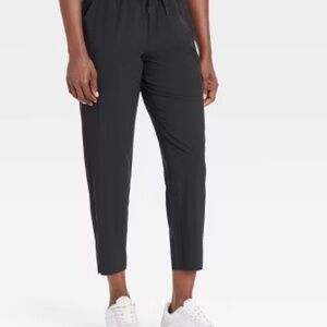 Set of 3 pairs Womens Stretch Woven HighRise Taper Pants All In Motion Black XXL